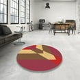 thumbnail image 4 of Ahgly Company Machine Washable Indoor Round Transitional Red Area Rugs, 8' Round, 4 of 7