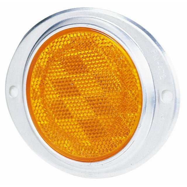 Peterson Mfg. Reflector V472A Amber Lens; 3 Inch Round; Aluminum Housing; Mounts With 2 Screws