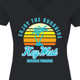 thumbnail image 4 of Inktastic Enjoy the Sunshine Key West Summer Paradise Women's V-Neck T-Shirt, 4 of 5