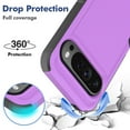 thumbnail image 5 of for Google Pixel 9 / 9 Pro Back Case, Luxury Ultra Slim PC + TPU Double-Layer Anti-Fall Shockproof Drop Protective Lightweight 2 In 1 Phone Case Cover for Google Pixel 9 / 9 Pro, Purple, 5 of 5