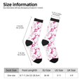 thumbnail image 2 of Wukai Chaussettes Mi-Mollet pour Sensibilisation au Cancer du Sein, Impression Contrastée, Design Imprimé 3D, Chaussettes pour Adultes, Haute Élasticité, Respirantes, Sport, Adaptées pour Quotidien, Unisexe, 2 of 6