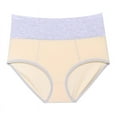 thumbnail image 4 of 3 Pcs Women's Cotton Underwear High Waisted Stretch Briefs Soft Breathable Panties Ladies Full Coverage Brief Plus Size, 4 of 5