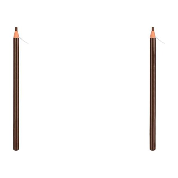 Minnieouse Lápiz para cejas, líneas suaves, lápices de colores, buena dureza, sombra de ojos multicolor, cepillo cosmético, herramienta de Café Ligero 2Conjunto