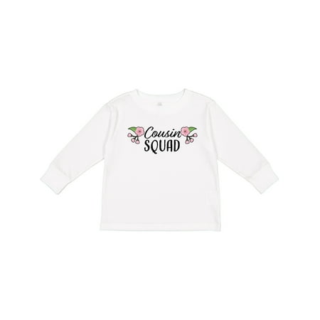 

Inktastic Cousin Squad with Flowers Gift Toddler Toddler Girl Long Sleeve T-Shirt