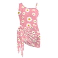thumbnail image 7 of SEANATIVE 7-8 Year Kid Girl Swimsuit with Mesh Skirt Coverup One Piece Beach Travel Bathing Suit Comfortable Stretch Summer Swimwear with Adjustable Strap, Daisy Pink, 7 of 7