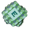 thumbnail image 2 of Letter E Initial Monogram - Blue Argoyle Foam Coaster Set of 4, 2 of 3