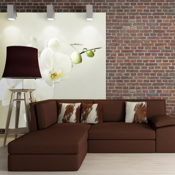 Tiptophomedecor Floral Wallpaper Wall Mural - White Orchid