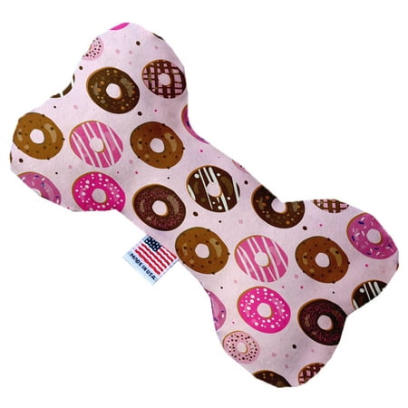 Donut Bed Chocolate Bones - Pink Donuts 6 inch Bone Dog Toy
