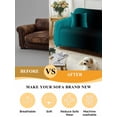 thumbnail image 5 of Teal Black Ombre Couch Cover for 2 Cushion Couch, Gradient Contemporary Abstract Art Washable Love Seat Sofa Covers Slipcover, Throw Sofa Covers for Pets, Furniture Protector 71"x102", 5 of 9