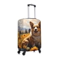 thumbnail image 3 of Daiia Cute Corgi Sunflower Luggage Cover, Thickened Washable Travel Luggage Covers, Elastic Unique Baggage Covers for 18-20 inch Luggage-X-Large, 3 of 9
