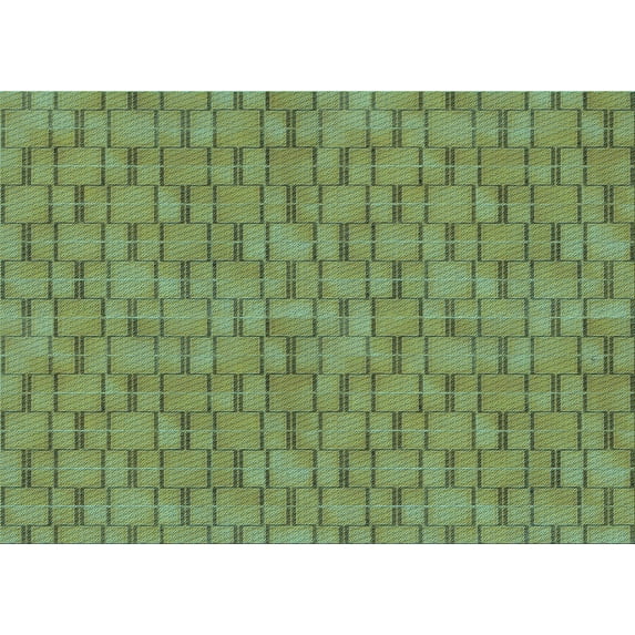 Ahgly Company Indoor Rectangle Patterned Green Snake Green Area Rugs, 4' x 6'