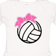 thumbnail image 4 of Inktastic Volleyball with Pink Bow Boys or Girls Long Sleeve Baby Bodysuit, 4 of 5