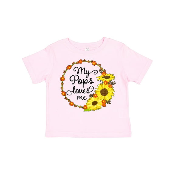 Inktastic My Pops Loves Me with Sunflower Wreath Boys or Girls Toddler T-Shirt