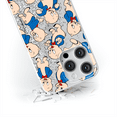 thumbnail image 4 of Mobile phone case with glitter overflow effect for Apple IPHONE 14 PRO original and officially Licensed Looney Tunes pattern Porky Pig 001 optimally adapted to the shape of the mobile phone, 4 of 5