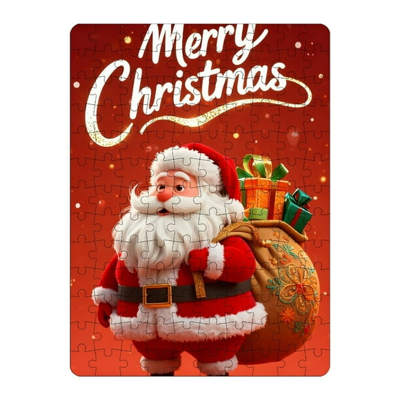 TIELUTT Santa Educational Puzzle for Kids Holiday Learning Activity Game with Festive 12200 453000 Inside3 40800 1960s