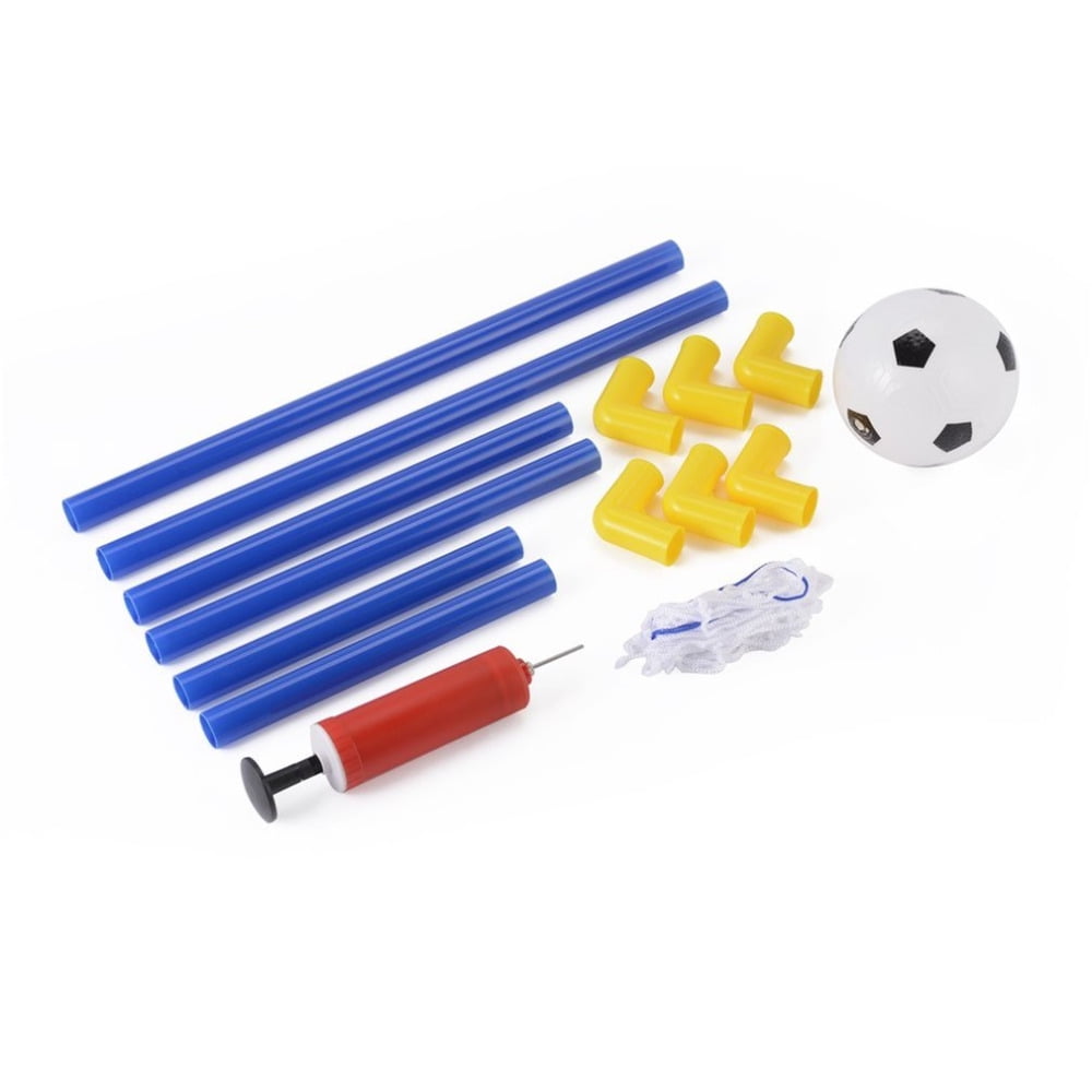 Football Soccer Net Set Mini Goal Post Folding Pump Sport Home Toy Training G1X0 