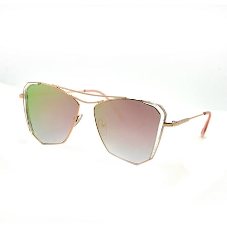 Classic Flat Lens Reflective Coating Mirror Fashion Sunglasses P4160