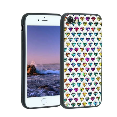 Diamond-Stone-59 Phone Case, Degined for iPhone 7 Case Men Women, Flexible Silicone Shockproof Case for iPhone 7