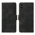 thumbnail image 5 of ELEHOLD For iPhone XS/X Leather Wallet Phone Case, Embossed Diamond Folio Flip Cover, Card Holder Cash Slot, Stand Support, Wrist Strap Lanyard -Black, 5 of 10