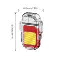thumbnail image 3 of Lámpara Encendedor de arco eléctrico doble USB COB Light 3 Modos de iluminación Linterna (Rojo) Wdftyju Para estrenar, 3 of 3