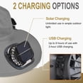 thumbnail image 6 of IC ICLOVER Mosquito Net Hat with Fan Built-in, Wide Brim Solar Fan Hat with Netting, 3 Speeds Adjustable for Men Women Outdoor - Gray, 6 of 8