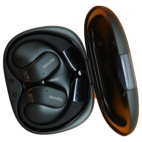 MolyDis Earphones, Black, Bluetooth 5.2, Deep Bass Sound