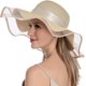 thumbnail image 1 of Sombrero de paja para mujer UV UPF50 Sombreros de playa de verano plegables de ala ancha para viajes Ormromra WMZL-1660-1, 1 of 7