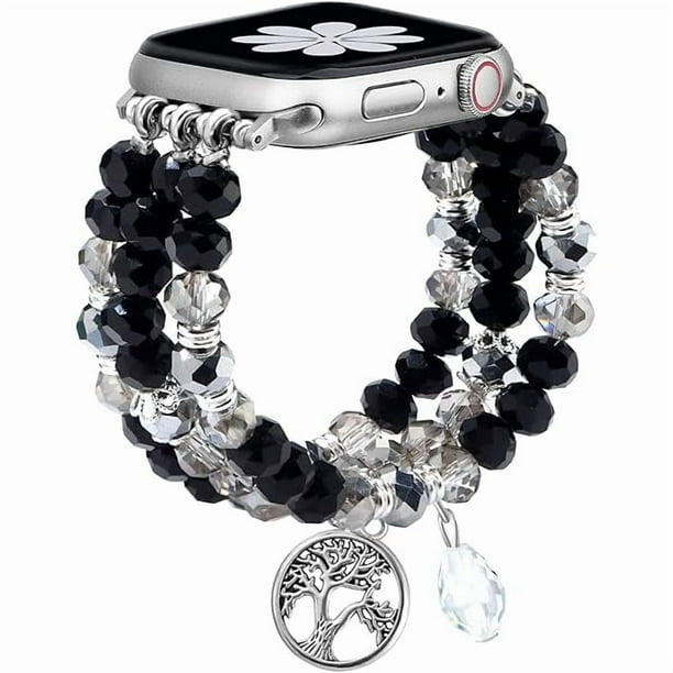wonima44 Bracelet Beaded Bands for Women Compatible with Apple Watch 38mm 40mm 41mm 42mm(S11/10) Fashion Handmade Boho Elastic Stretch Crystal Strap for iWatch Series 11/10/9/8/7/6/5/4/3/2/1/SE