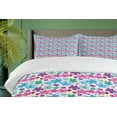 thumbnail image 4 of Ambesonne Colorful Duvet Cover Set, Print of Doodle Flowers, 2-Calking, Multicolor, 4 of 7