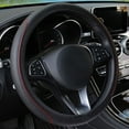 thumbnail image 7 of SPRING PARK Stylish Car Vehicle Faux Leather Anti-Slip Steering Wheel Wrap Cover Protector, 7 of 7