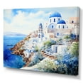thumbnail image 2 of Designart "Fjord Fantasy Alesund, Germany" Extra Large Landscapes Wall Art - Traditional Yellow Germany Living Room Canvas Art, 2 of 4