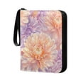 thumbnail image 2 of Game Card Storage Bag Collectible Trading Card Albums The 4-Pocket Card Binder With 50-Page Sleeve Can Hold 400 Game Cards Chrysanthemums Cream, 2 of 6