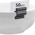 thumbnail image 2 of 50 Pcs Black Sign Clip Food Tray Label Holder Plastic Buffet Food-Good, 2 of 5