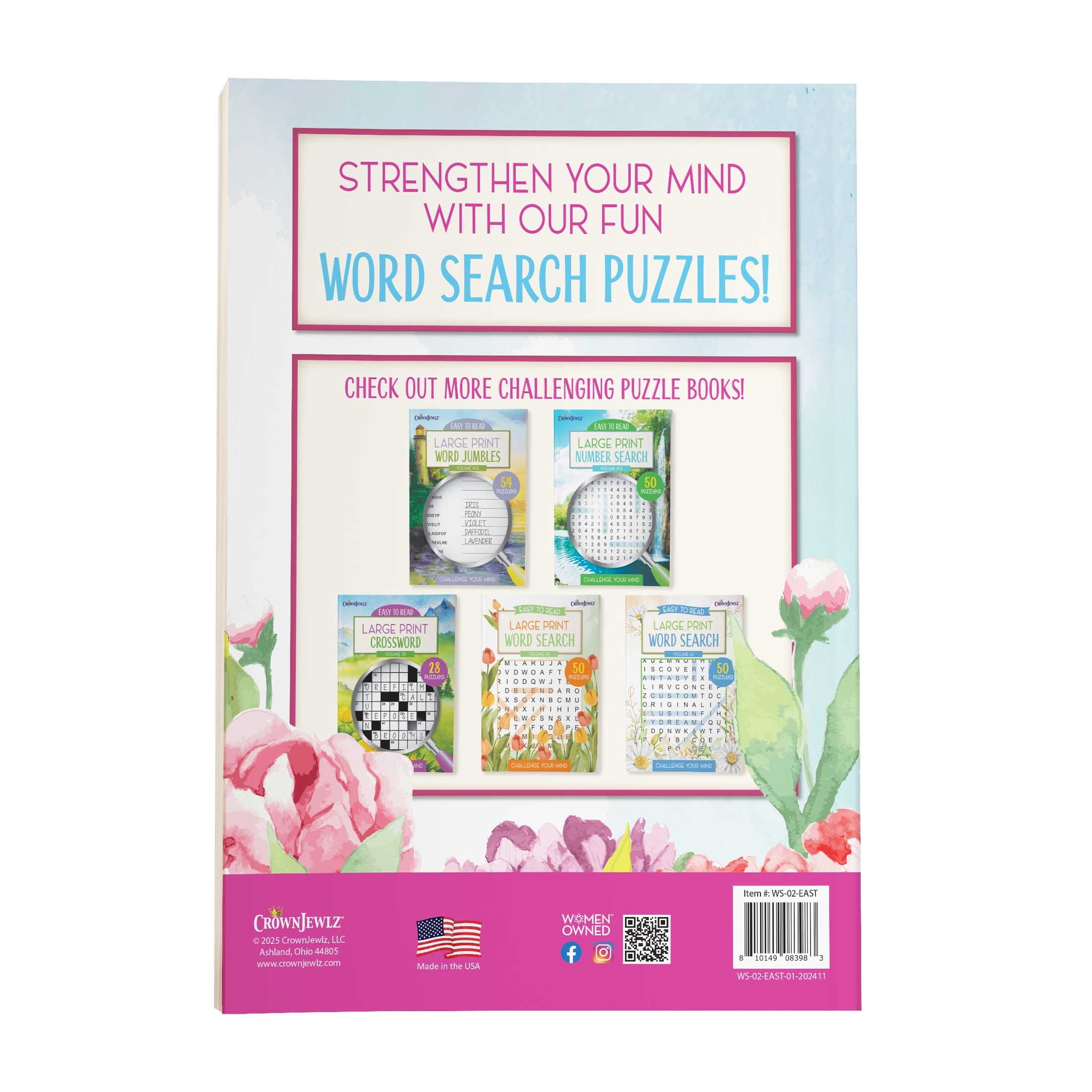 Large Print Puzzles Word Search Volume 41, by CrownJewlz, (Paperback)