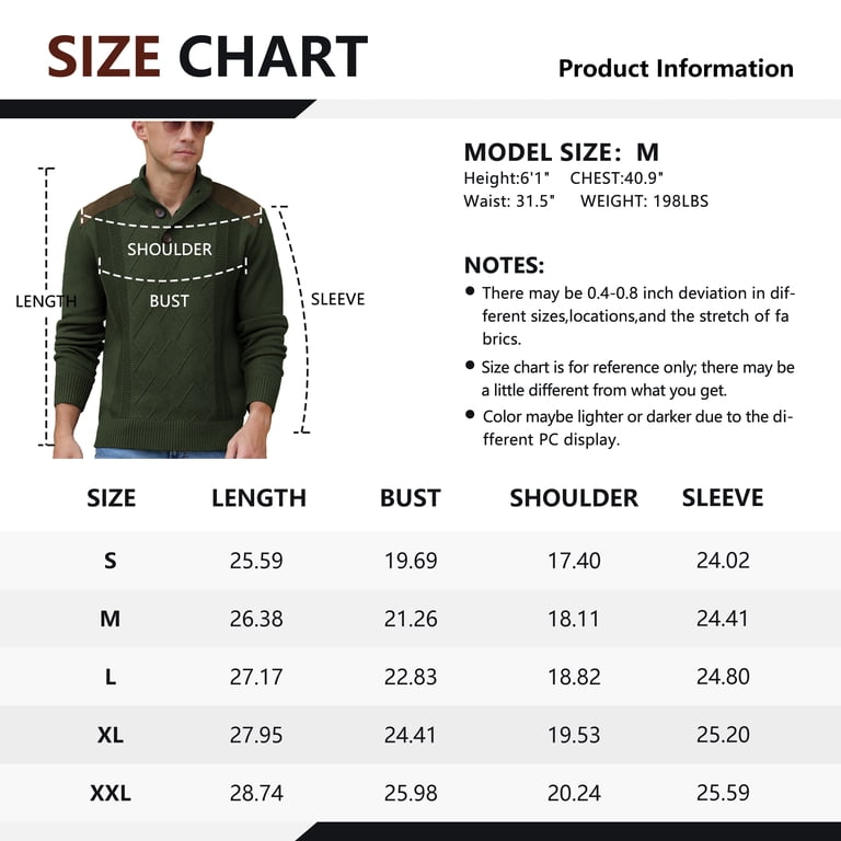 Iceglad Men's Knit Pullover Sweater Stand Collar Button photo 6