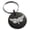 Black, variant on Stainless Steel Athena Greek Goddess of Wisdom Engraved Small Medallion Circle Charm Keychain Keyring
