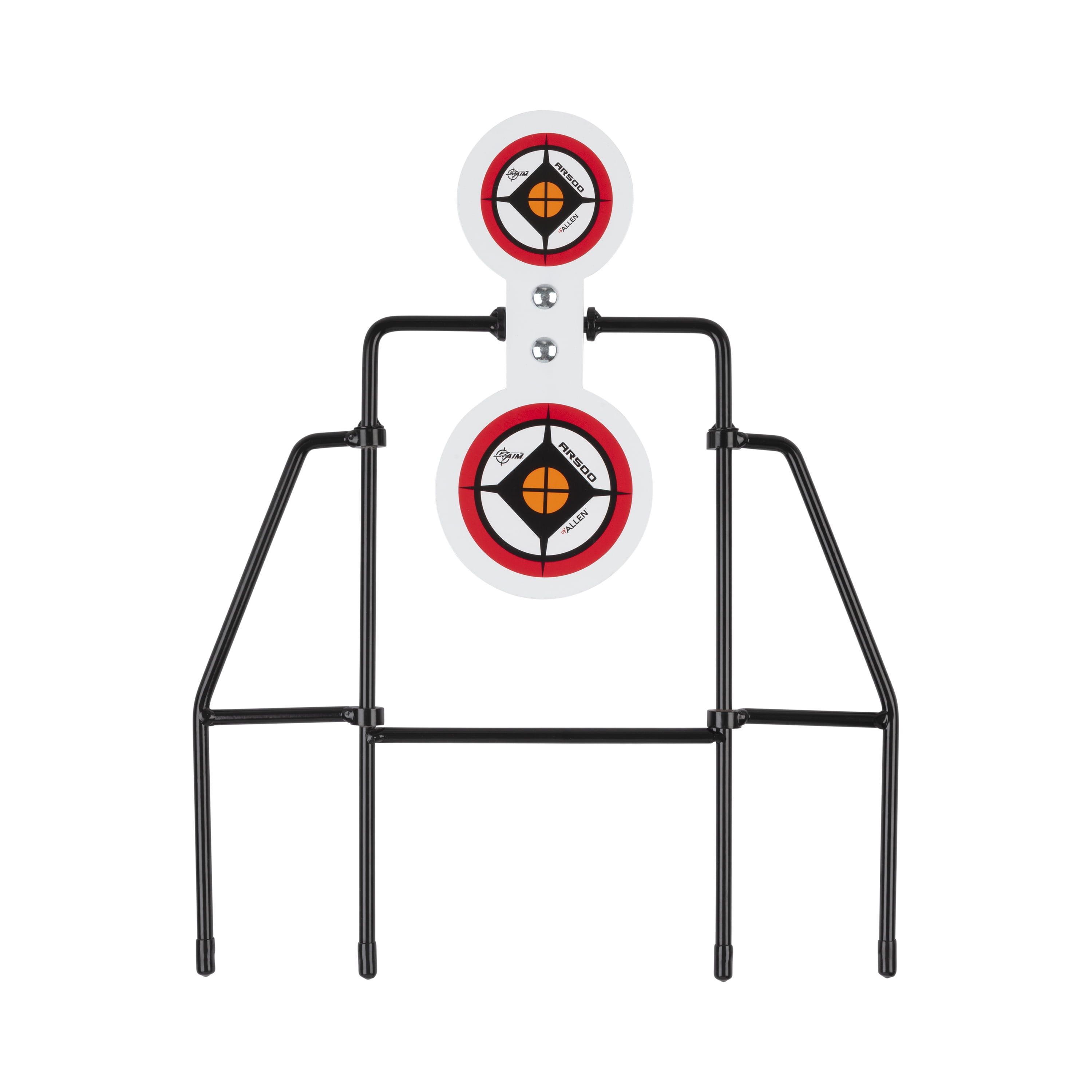 Ez Aim AR500 Spinner Target, Large Frame, White, Steel, Shooting Practice Targets, 4" Target