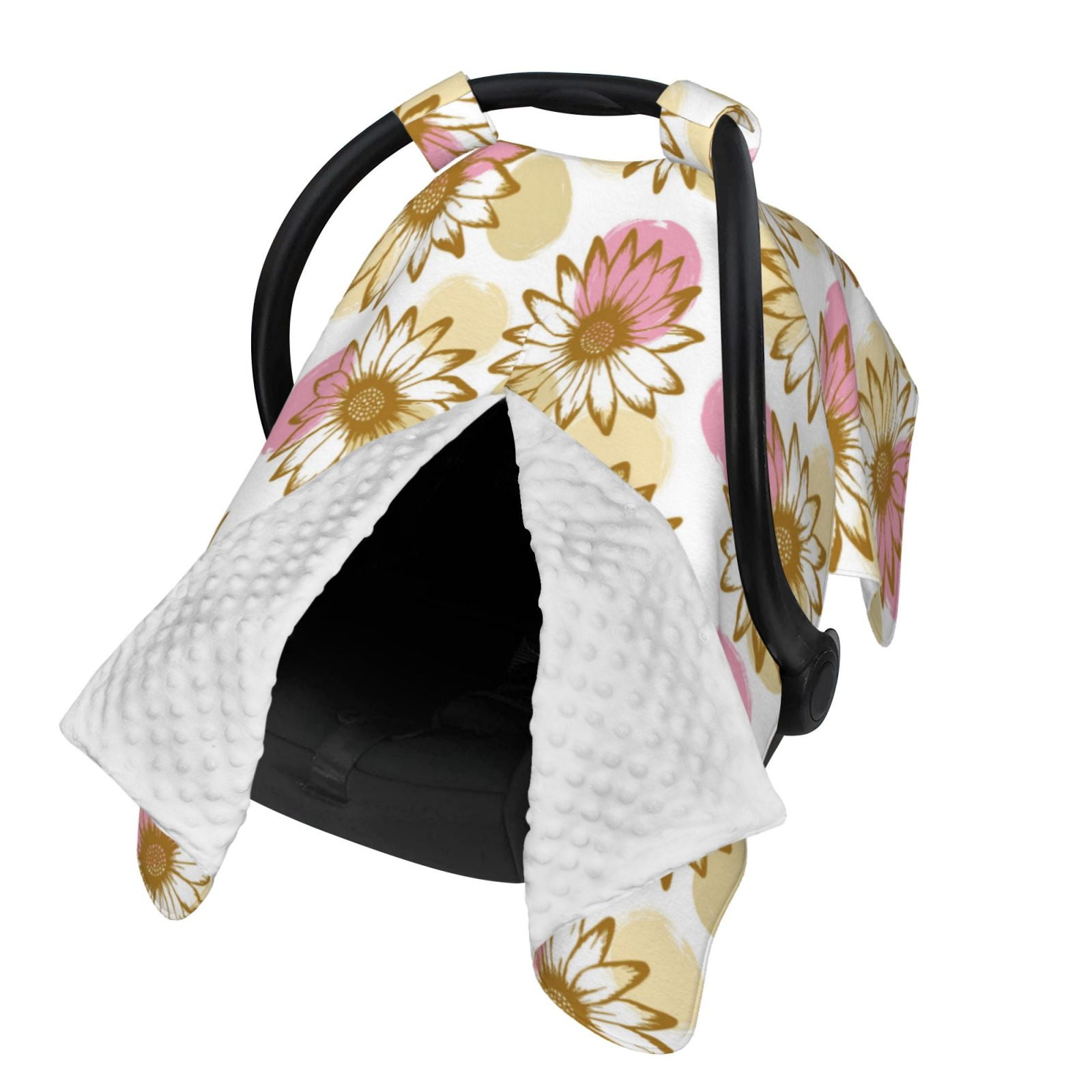 Naloa Sunflowers Baby Car Seat Cover, Breathable Baby Carrier Cover, Multiuse Baby Carrier Cover & Nursing Breastfeeding Cover