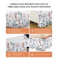 thumbnail image 6 of Seahorse Coastal Wrap Around Bed Skirts for California King Bed 16" Drop,Bed Skirt with Adjustable Elastic Belt Dust Ruffle Bed Valance Summer Beach Ocean Shell Jellyfish Starfish Bed Frame Cover, 6 of 7