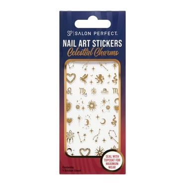 Salon Perfect Nail Art Sticker Kit, Celestial Charms, 1 Sheet