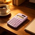 thumbnail image 2 of Simple Calculator,Basic Calculator,Basic Standard Calculators,4IN Small Digital Desktop Calculator with 8-Digit LCD Display,Battery Solar(Purple), 2 of 8