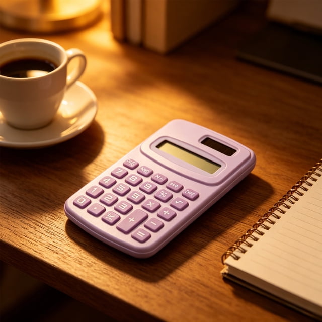Mini Pocket Calculator, 8-Digit LCD Display, Basic Handheld Calculator with Responsive Buttons, Plastic, Assorted Colors, Battery Powered, for School Office