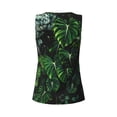 thumbnail image 5 of Fotbe Lush Foliage Green Plant Womens Loose Fit Casual Flowy Slim-Fit Tank Tops Athletic Round Neck Trendy Sleeveless Summer Tops for Gym and Yoga-Medium, 5 of 9