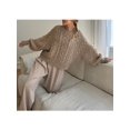 thumbnail image 2 of SUNSIOM Women's Cable Knit Sweaters Long Sleeve Round Neck Solid Color Pullovers Knit Tops, 2 of 6