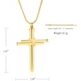 thumbnail image 2 of Men's Nail Cross Necklace Cross Pendant Necklace Christian Jewelry Gift Nail Cross Cremation Urn Necklace for Ashes Memorial Jewelry Funeral Ashes Holder Keepsake Cremation Jewelry, 2 of 6