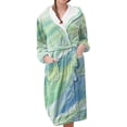 thumbnail image 1 of Jindong Robes en Peluche pour Femmes Robe de Nuit Décontractée et Confortable en Flanelle à Manches Longues Imprimée Colorée pour Femmes, 1 of 5