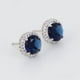thumbnail image 5 of Finos Aretes Broquel Zafiro Swarovski Dama Oro 14K Laminado blanco Unitalla, 5 of 7