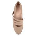 thumbnail image 5 of Journee Womens Loren Comfort Insole Round Toe Mid Block Heel Pumps, Widths Available, 5 of 10