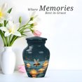 thumbnail image 4 of Bee Funeral Urns For Human Ashes Adult Man - Small Memorial Urn For Ashes For Women - 1 Large & 4 Keepsake, Cremation Urn For Mom And Dad - Blue Urns For Adult Male - 10 & 3 Inch, 4 of 7