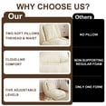 thumbnail image 2 of Jopath Foldable Lazy Sofa Bed with 2 Soft Pillows,Human Dog Bed with 5 Adjustable Position for Bedroom Living Room Reading Corner(Off White), 2 of 9